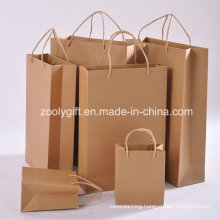 Wholesale Cheap Recycle Durable Kraft Card Paper Bags with Twisted Handle